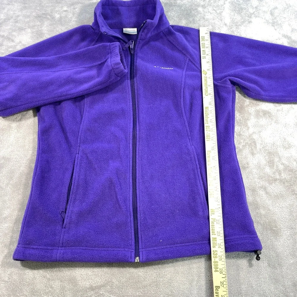 Columbia‎ Fleece Jacket Womens L Purple Benton Springs Full Zip XL6445